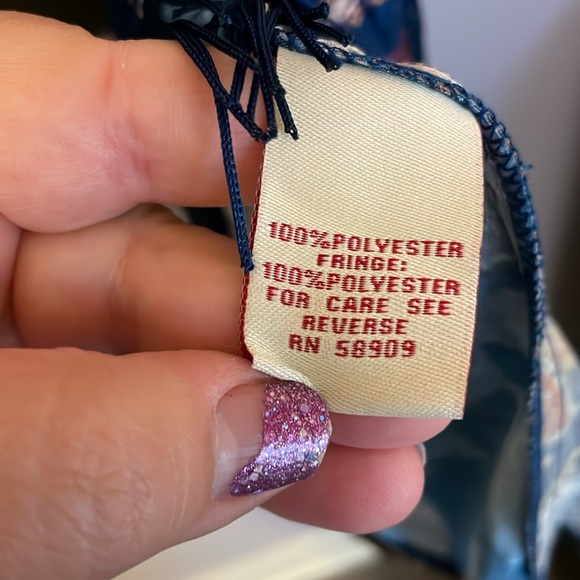 Reba The Road Less Traveled Multi Patchwork Fringe Long Duster Coat size XL - Picture 8 of 16